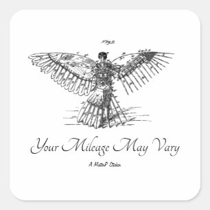 Carré Votre BA Miles Peut Varier (Icarus) - Un Sticker M