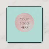 Carré Votre logo avec Carte de visite de code QR (Dos)