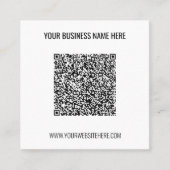 Carré Votre nom de code QR Site Web et Carte de visite d (Devant)