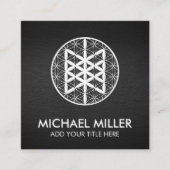 Carré Web de Wyrd en fleur de vie Carte de visite (Devant)