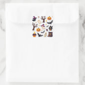 Carré Whimsical Halloween Sticker Sheet – Cute Ghosts (Sac)