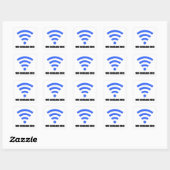 Carré Wifi Disponible Ici Sticker (Feuille)