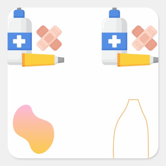 Carré Wound Care Nurse Sticker Pack (Devant)