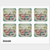 Carré You Have Bewitched Me Pride and Prejudice Sticker (Feuille)