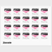 Carré Zebra Damask Enregistrer le sticker de date (Feuille)