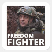 Carré Zelensky le Freedom Fighter/ Sticker (Devant)
