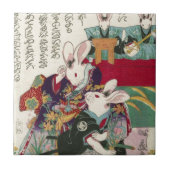 Carreau 兎の歌舞伎役者, acteurs de 芳藤 de lapin, Yoshifuji, (Devant)