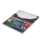 Carreau 増上寺, temple rouge de 広重, Hiroshige, Ukiyo-e (Côté)