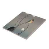 Carreau 蓮にカワセミ, martin-pêcheur de 古邨 sur Lotus, Koson, (Côté)