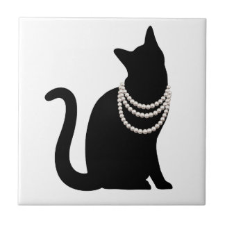 CARREAU 黒猫と宝石 タイル