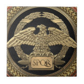 Carreau [100] Aigle impérial romain d'or sur médaillon d'o (Devant)