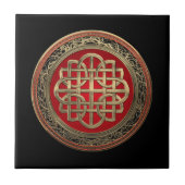 Carreau [100] Croix du noeud d'or celtique sacré (Devant)