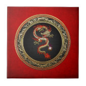 Carreau [100] Dragon chinois d'or Fucanglong (Devant)