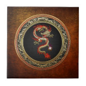 Carreau [100] Dragon chinois d'or Fucanglong (Devant)