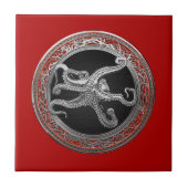 Carreau [100] Octopus d'argent sacré en posture défensive (Devant)