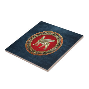 Carreau [100] Taureau à ailes par Babylonien Lamassu [3D]