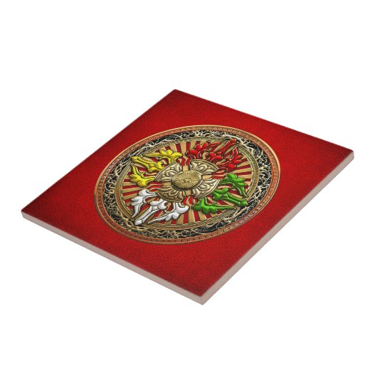 Carreau [100] Tibétain Double Dorje Mandala (Côté)