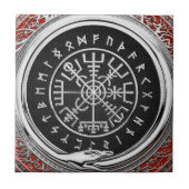 Carreau [100] Vegvisir - Viking Silver Magic Runic Compass (Devant)