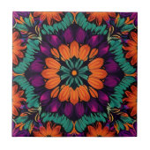 Carreau 12 Fleur Orange Pétale (Devant)