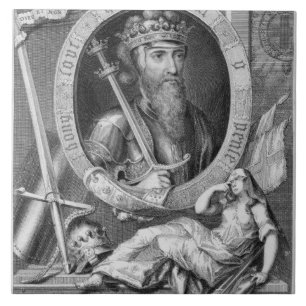 Carreau 1312-77) rois d'Angleterre d'Edouard III (à parti
