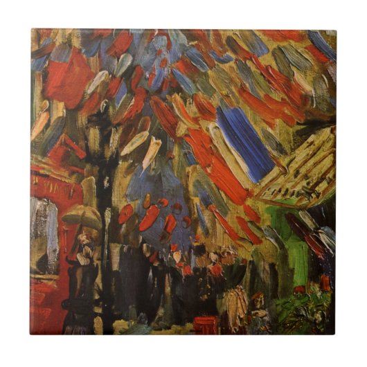 Carreau 14 juillet Fête à Paris par Vincent van Gogh (Devant)