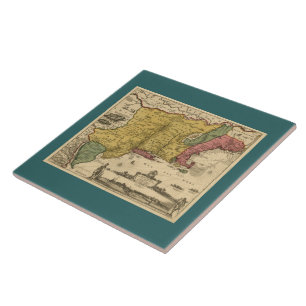 Carreau 1685 Map - New Belgium, The New World, New England