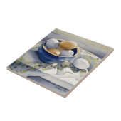 Carreau 1791 oeufs dans la cuvette bleue (Côté)