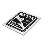 Carreau 18e anniversaire mariage porcelaine traditionnelle (Côté)