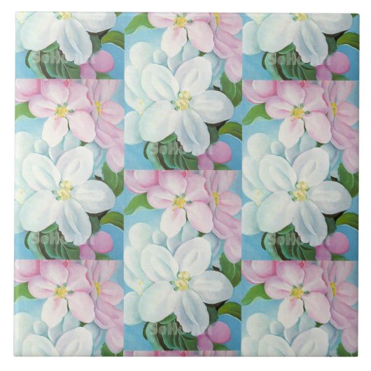 Carreau 1930 Vintage Apple Blossoms Georgia O'Keefe (Devant)