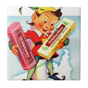 Carreau 1940 Clark’s chewing gum elf