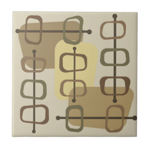 Carreau 1950 Art Abstrait Hollow Rocks Beige