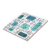 Carreau 1950 Eames Era Art Crosshairs Turquoise (Côté)