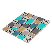 Carreau 1950 L'Âge Atomique Rectangle Starbursts (Côté)