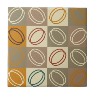 Carreau 1950 Moderne motif du milieu du siècle l Brown