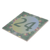Carreau (1-2 chiffres) Numéro de la maison Tuile florale (Côté)