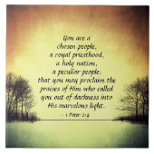 Carreau 1 Pierre 2:9 Vous êtes un peuple élu, Bible (Devant)