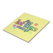 Carreau 1ère fois Mommy Rainbow Text Cadeaux (Côté)