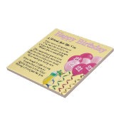 Carreau 21ème anniversaire - tuile de poème d'ami (Côté)