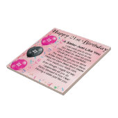 Carreau 21ème poème heureux de soeur d'anniversaire (Côté)