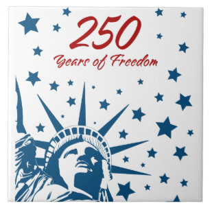 Carreau 250 Ans de Liberté Joyeux Anniversaire USA Patriot
