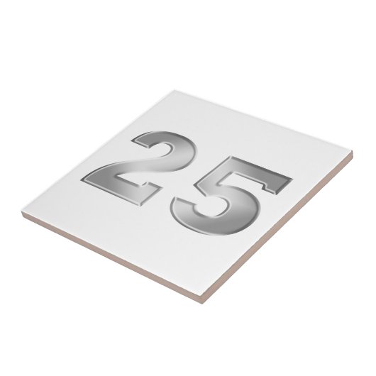 Carreau 25e anniversaire d'argent (Côté)