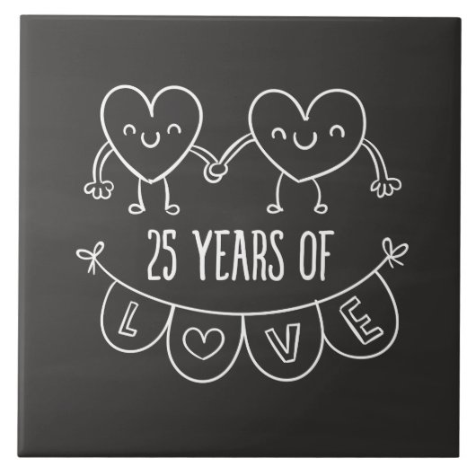 Carreau 25e Anniversary Poison Chalk Hearts (Devant)