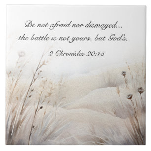 Carreau 2 Chroniques 20:15 La bataille est la Bible de Die