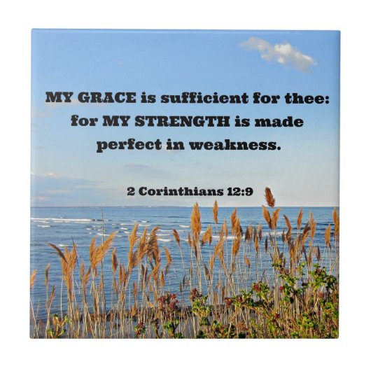 Carreau 2 Corinthians 12:9 My Grace is sufficient ... (Devant)