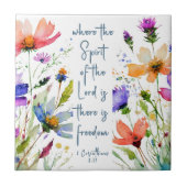 Carreau 2 Corinthiens 3:17 Liberté Bible Verse (Devant)