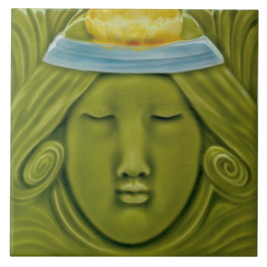 Carreau #2 de 3 Repro German Art Nouveau Jugendstil (Devant)