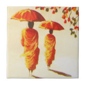 Carreau 2 moines bouddhistes laotiens (Devant)