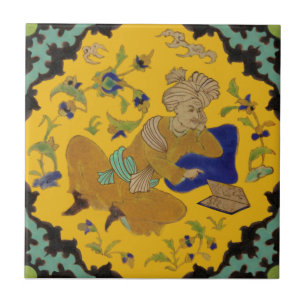 Carreau 2ème Pair Turbaned Man Persian Antique Repro