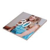 Carreau 30e anniversaire ajouter nom date année photo blan (Côté)