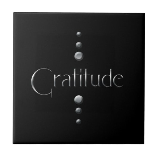 Carreau 3 points Argent Bloc Gratitude et Arrière - plan n (Devant)